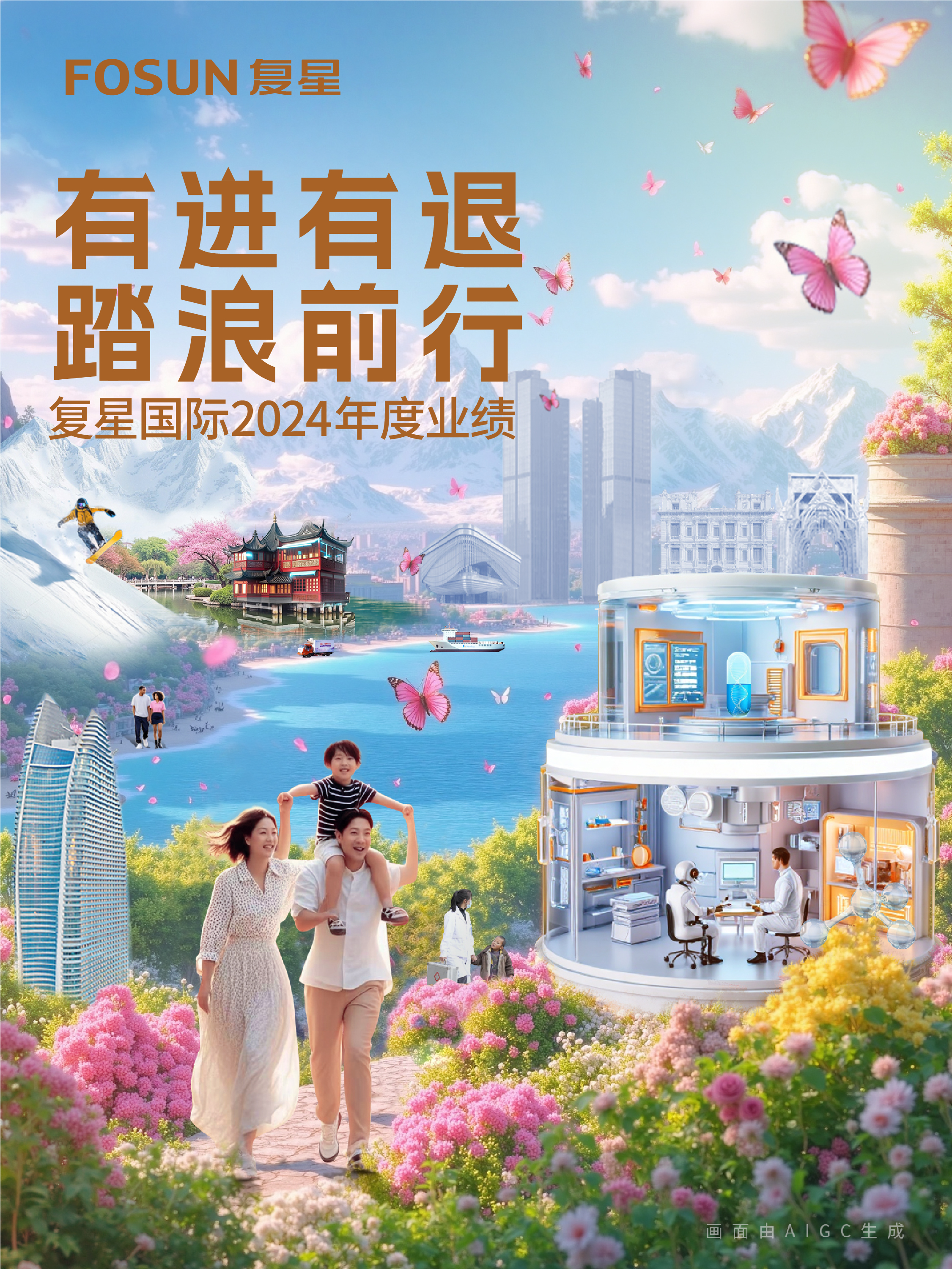 复星国际宣布2024年业绩：总收入人民币1921.4亿元，，，，，，，工业运营利润人民币49亿元，，，，，，，整体谋划面稳健